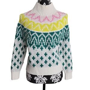 Women's Casual Preppy Fair Isle Knit Pullover Old Navy Sweater - XS Petite